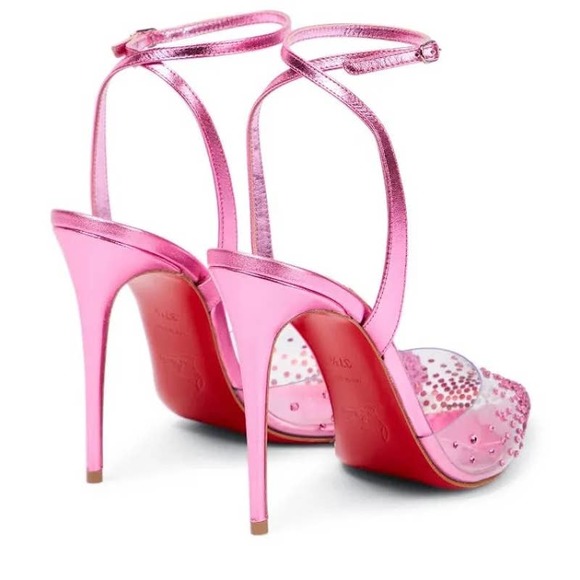 CHRISTIAN LOUBOUTIN Spikaqueen 100 embellished PVC pumps. - Picture 3 of 9